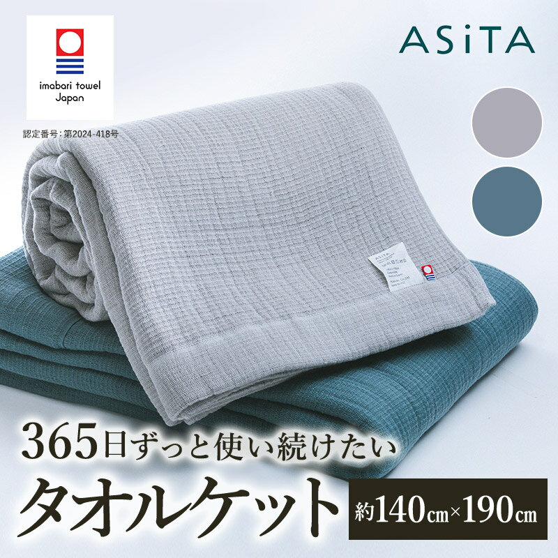 【ふるさと納税】（今治タオルブランド認定品）ASiTA SMOOTH シリーズ タオルケット1枚 選べるカラー＜ブルーグレー・ライトグレー＞【I002190】浅野撚糸 スーパーZERO® 今治タオルケット 今治タオルケット 今治タオル 高級 ブランド 今治 無撚糸 オールシーズン