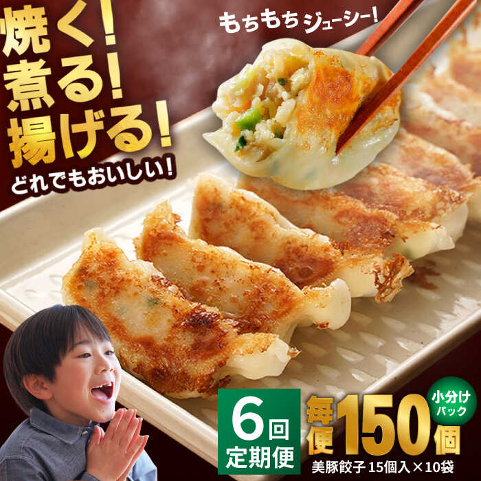【ふるさと納税】【全6回定期便】 美豚餃子 15個入×10袋 セット 五島市/長崎フードサービス [PEL023] 冷凍 餃子 中華 ぎょうざ ギョウザ