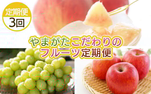【定期便3回】やまがた こだわりのフルーツ定期便 FY25-042