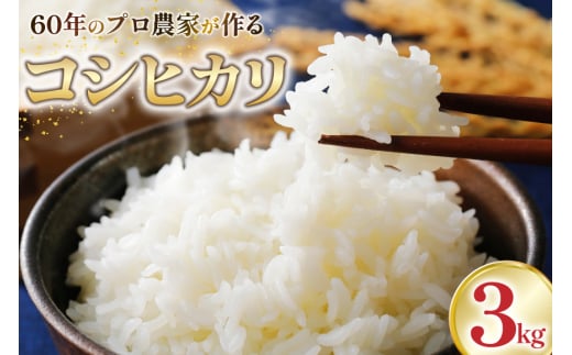 米 令和7年産 コシヒカリ 3kg [ヨダファーム 山梨県 中央市 21471027] お米 こめ コメ kome 新米 令和7年 こしひかり 3キロ