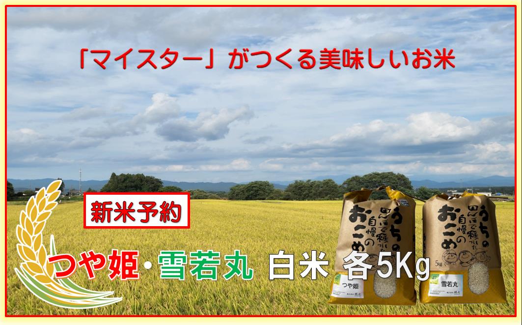 マイスターがつくる　つや姫・雪若丸食べ比べセット 【新米予約】
