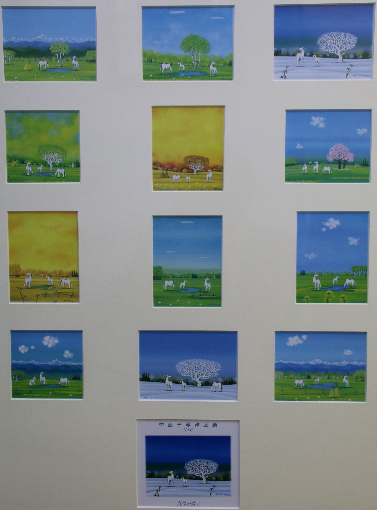 村内在住画家による絵画・クリアファイル＆絵葉書セット[X05-2]