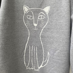CAT SWEATSHIRT【LLサイズ／GRAY】 [h125]