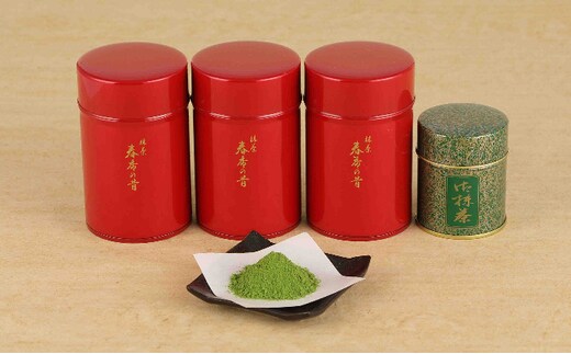 
										
										宇治抹茶 春香の昔340g（100g缶入×3本、40g缶入×1本） 〈宇治抹茶 抹茶 茶 粉末 宇治 お茶 茶道 料理 お菓子作り 石臼挽き 飲料 加工食品 缶〉 
									