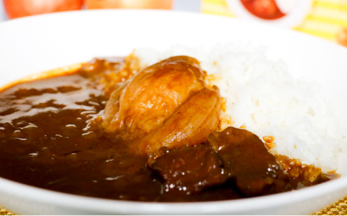 丸小本店 老舗肉屋の淡路島産の玉ねぎまるごと和牛カレー 2人前450g×4個セット レトルト ビーフカレー 国産牛 恵那市 / テンポイント [AUFN014]