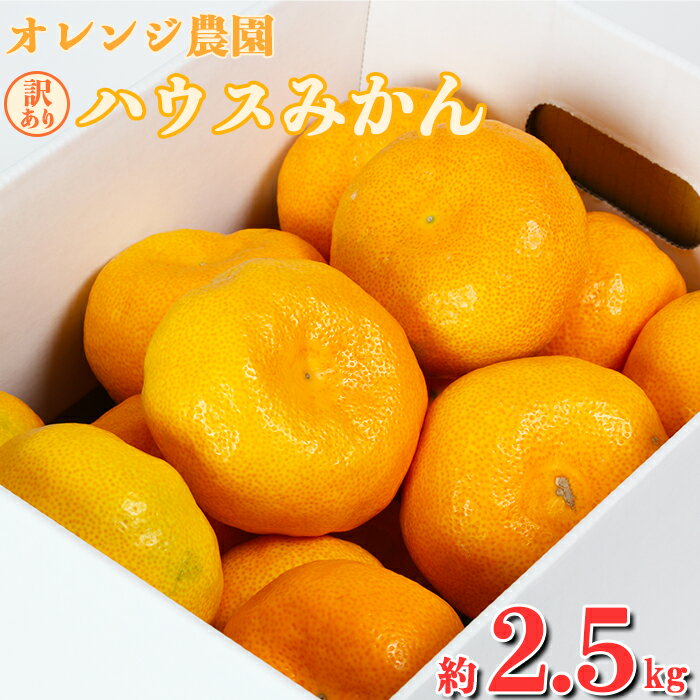 【ふるさと納税】【訳あり品】オレンジ農園のハウスみかん　約2.5kg 先行予約 果物 フルーツ 傷 不揃い＜114-001_5＞
