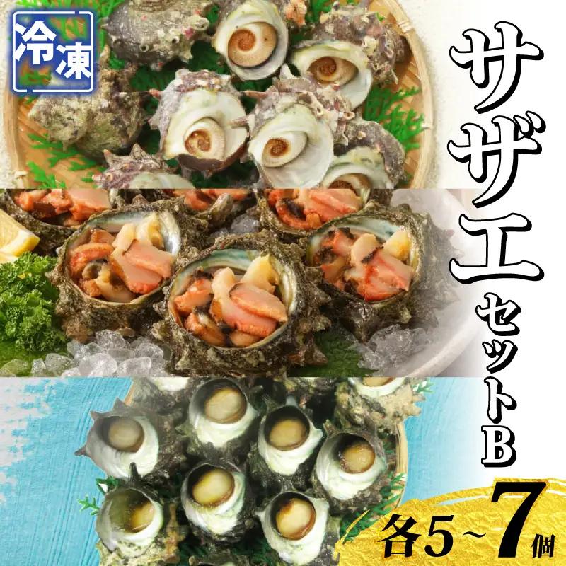 冷凍 さざえセットB （冷凍スチーム＆お造り＆つぼ焼き） 下関 《さわ水産：SW》 SW