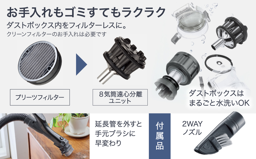 サイクロン式キャニスター掃除機 MC-SR44K-A Panasonic パナソニック 滋賀県 東近江市 AD-F06 掃除機 サイクロン キャニスター 掃除 軽量 お手入れ不要 ダブルメタル からま