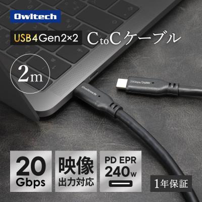 ふるさと納税 海老名市 最大20Gbps/PD240W充電 USB Type-C to USB Type-Cケーブル 2m
