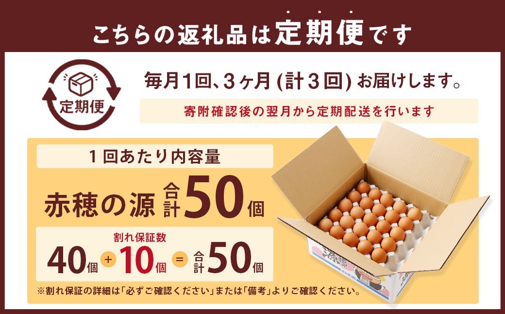 【3ヶ月定期便】 赤穂の源 50個