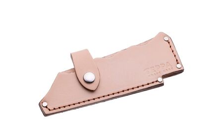 [TEPPA] 焚火鉈 角田 ヌメ革 専用革ケース付 キャンプ用品 アウトドア用品   ナタ なた 薪割り 山林 焚き火 ブッシュクラフト 刃物 登山 木こり 薪ストーブ【022S091】