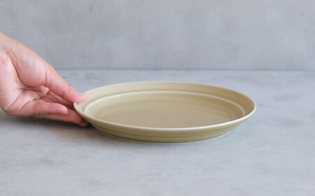 【波佐見焼】 リムプレート ベージュ 2点セット 【西海陶器】[OA392]