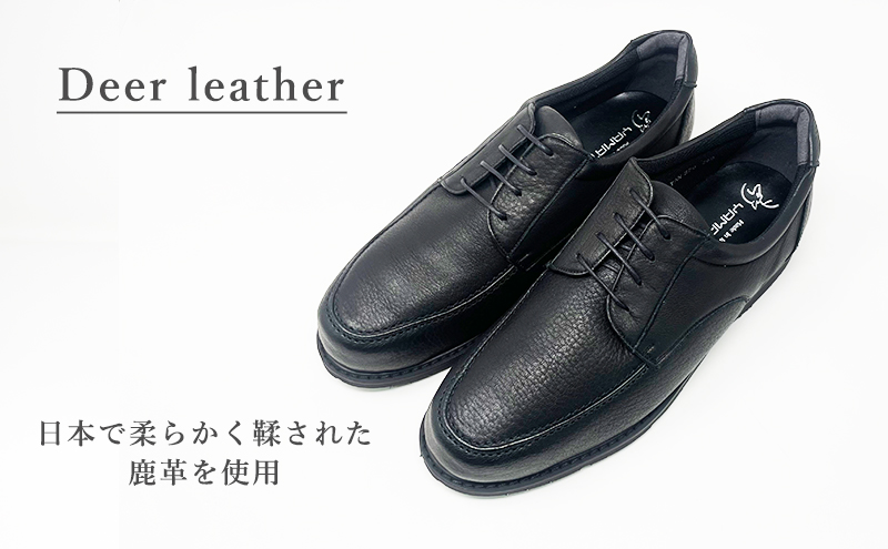 倭イズム ( ヤマトイズム ) 鹿革 4E シューズ 紳士靴 YAN220 （ ブラック ） 26.0cm【 ファッション 靴 シューズ 革製品 革靴 】 【 お洒落 レザーシューズ やわらかい 快適