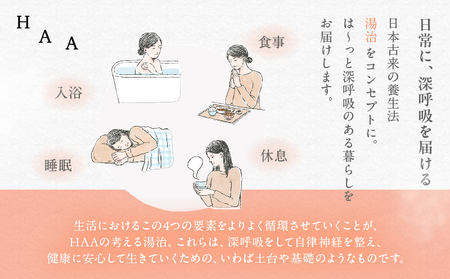 【ギフトにおすすめ！】限りなく天然温泉に近い入浴剤「HAA for bath小箱」_B114-013