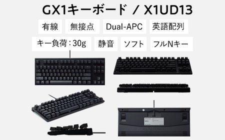 東プレ REALFORCE GX1 英語配列 ゲーミングキーボード 静電容量無接点方式 (型式：X1UD13) ｜ PC パソコン ゲーム 周辺機器 リアルフォース