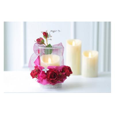ふるさと納税 北上市 【空気をキレイにするお花】バラの記念日 アートフラワーキャンドルアレンジ |  | 02