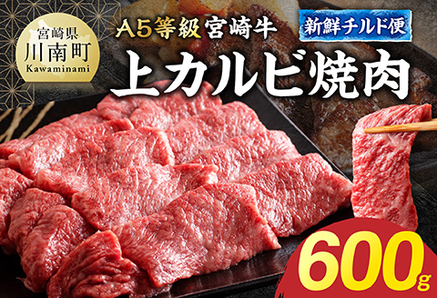 【A5等級】【新鮮チルド便】宮崎牛上カルビ焼肉 600g【 肉 宮崎 焼肉 牛肉 おかず A5 】 [B13202] 600g