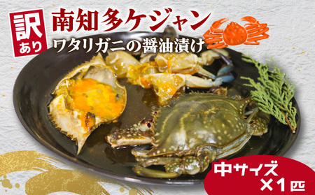 訳あり 南知多カンジャンケジャン カンジャンケジャン 中蟹1匹 ワタリガニの醤油漬け 魚介 魚介類 カンジャンケジャン 渡蟹 蟹 新鮮 グルメ カニ
