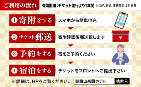 【自然とアートが織りなす武雄の名園】 御船山楽園ホテル ペア宿泊券 （内庫所/貴賓室「老松」/露天風呂付） 1泊2食付 2名様 [UAY003] トラベル 旅行 観光 サウナ 宿泊券 ホテル宿泊券 サ