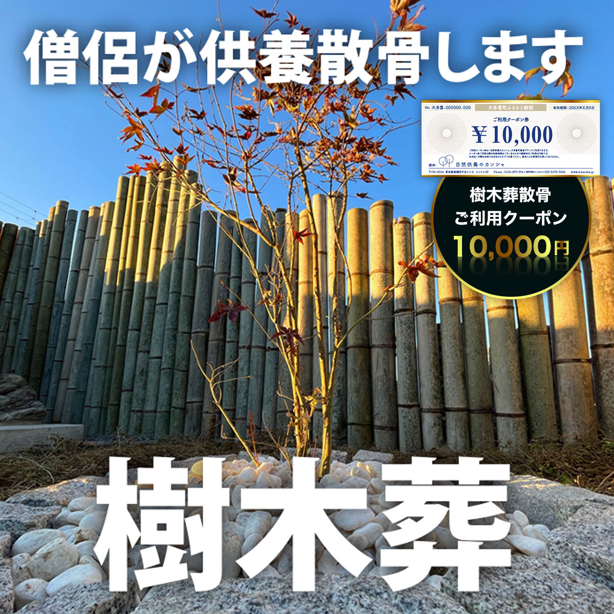 【ふるさと納税】樹木葬散骨ご利用クーポン10,000円 ふるさと納税 供養 お墓 永代 献花 お祈り 散骨 先祖 命日 お盆 お彼岸カンシャ 千葉県 大多喜町 送料無料 SK03403