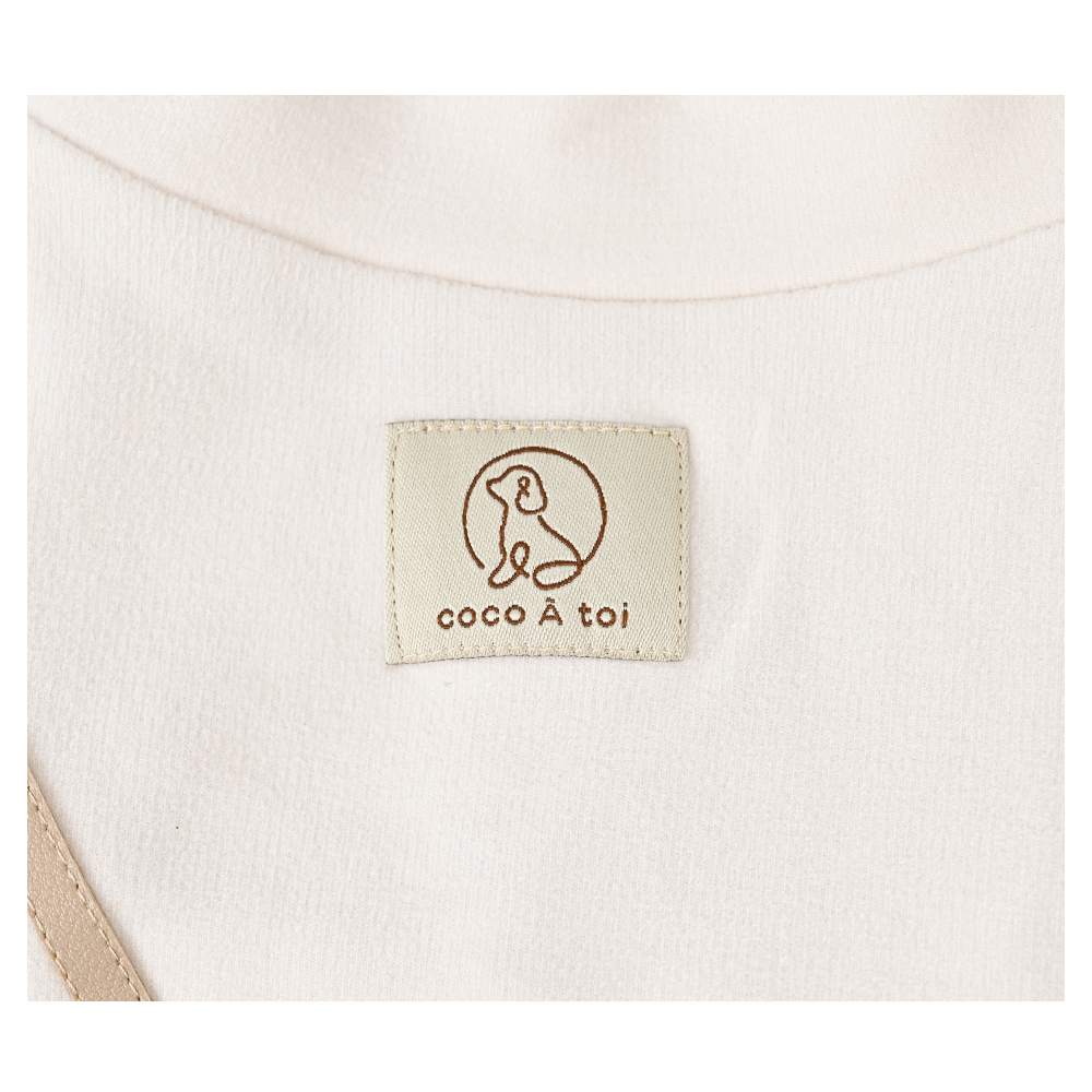 くまポシェット スウェット  ベージュ (S) 犬服 ドッグウェア 【ココアトワ(cocoAtoi)】