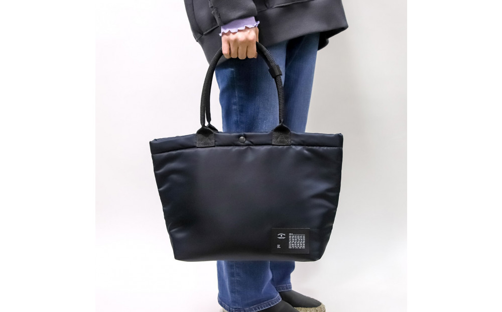 FUKUNARY トートバッグ A4 ブラック MA-1テイスト ナイロン ツイル メンズ レディース ミリタリー調 おしゃれ 日本製 広島市 フクナリー F031
