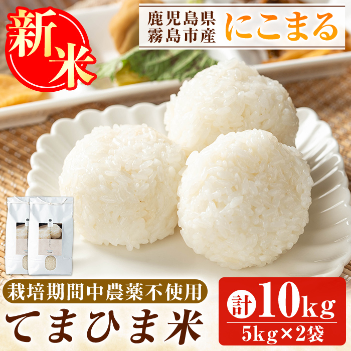 K-198-C 令和7年産新米 てまひま米(品種:にこまる)(計10kg)【末蜜農園】霧島市 お米 精米 白米 米 こめ コメ ご飯 ごはん 栽培期間中農薬不使用