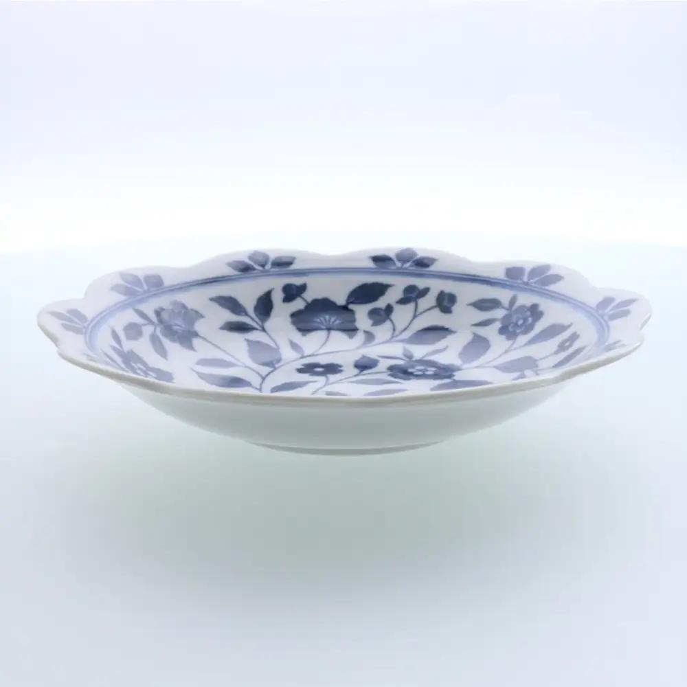 【美濃焼】洛悠花 らくゆうか 花型 6.3深皿 4点セット【カネ定製陶】 プレート 花柄 食器セット[MEI285]