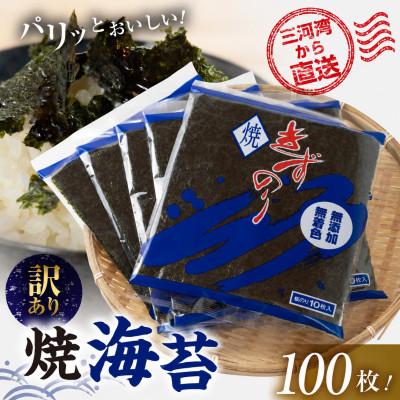 ふるさと納税 田原市 【訳あり】焼きずのり 100枚(10枚×10 袋)