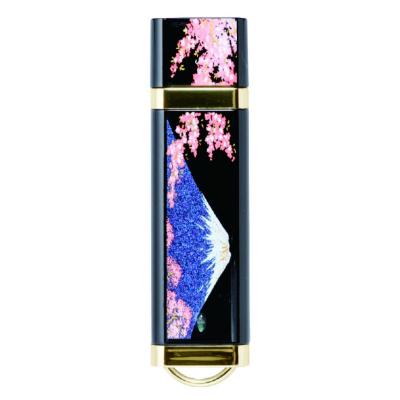 ふるさと納税 海南市 蒔絵USBフラッシュメモリ 富士に桜 桐箱入り