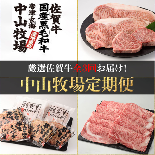 【毎月1回 計3回お届け】中山牧場定期便
