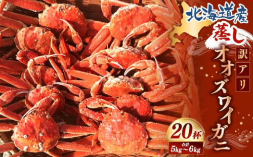 【訳あり】「蒸し」オオズワイガニ20杯　約5kg～6kg
