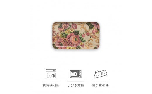 SRカスタートレー 21.5cm ヴィクトリアン オールド ローズ　タツクラフト