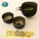 【ふるさと納税】 【職人技の光る硝子器】高級感あふれる片口冷酒器とぐい呑みのセット ／ 陶器 ぐい呑み 工芸品 送料無料 山梨県