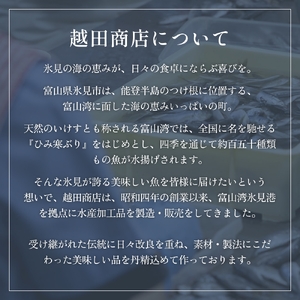 越田商店　昆布締め詰め合わせセット 富山県 氷見市 刺身 昆布〆 エビ カジキ 鯛 イカ