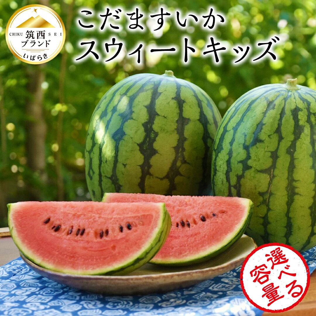 【ふるさと納税】【 JA北つくば 】 こだますいか 「 スウィートキッズ 」( 選べる 内容量 ) 2026年産 スイカ 果物 フルーツ