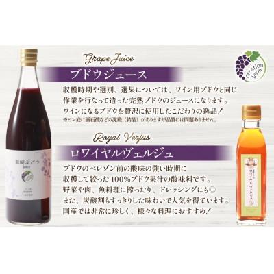ふるさと納税 韮崎市 ぶどう3兄弟(ワイン・ジュース・ヴェルジュ)4本セット |  | 02