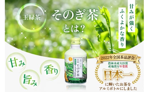 茶 お茶 緑茶 長崎 そのぎ茶 定期便 隔月 彼杵茶 玉緑茶 アルミボトル 290ml 24本 総計144本 6回 [彼杵の荘 長崎県 東彼杵町 hs42bag270018] 2か月に1回 ペットボト