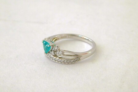 【ふるなび限定】【一点もの】Pt900　ブラジル産パライバトルマリン（0.30ct）ダイヤモンドリング　K54　K06117-H　FN-Limited-SP