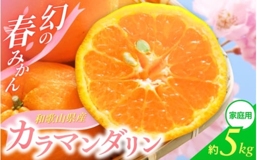 カラマンダリン 訳あり 家庭用 S～2Lサイズ 大きさお任せ 5kg【4月上旬～5月上旬頃に順次発送】/ みかん フルーツ 果物 くだもの 蜜柑 柑橘【ktn020A】