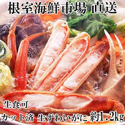 ふるさと納税 根室市 生食可!カット済み生ずわいがに約1.2kg B-28100