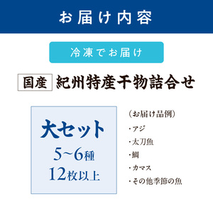 【国産】紀州特産干物詰合せ　大セット