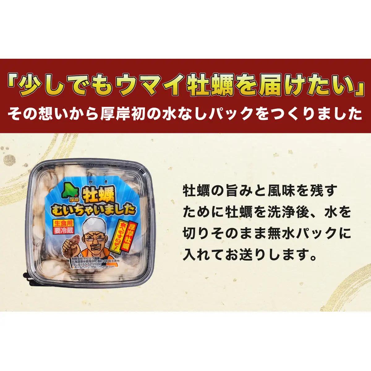 厚岸産 むいたよ！ ダブルえもん 100g×2パック 牡蠣 牡蠣のむきみ むき牡蠣 北海道 食べ比べ セット