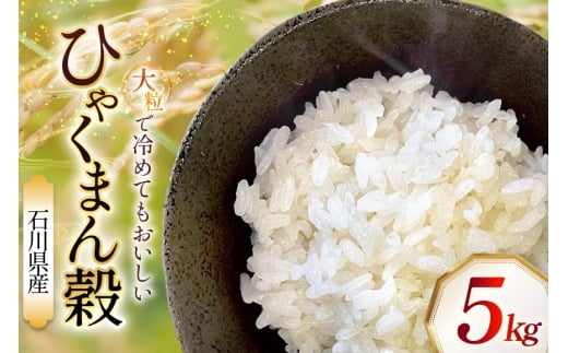 米 令和7年産 石川県産 ひゃくまん穀　5kg x 1袋 [農事組合法人かさの郷 石川県 津幡町 tb17bgj610001] お米 こめ おこめ ご飯 ごはん ゴハン 精米 白米 kome 令和7年 ひゃくまんごく