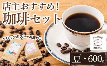 ＜豆＞店主おすすめ！珈琲セット(計600g) コーヒー 珈琲 ドリップ 自家焙煎珈琲 ブラジル コロンビア グアテマラ インドネシア エクアドル コスタリカ 飲み比べ お取り寄せ 【sm-DN002-A】【かっぱ印の珈琲豆店】