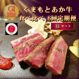 【毎月定期便】【GI認証】くまもとあか牛 食べ比べ Bセット(益城町)全6回【配送不可地域：離島】【4067035】