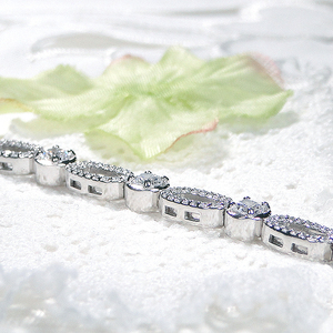 ブレスレット プラチナ PT900 ダイヤモンド 3.2ct ラウンド エリプス ダイヤブレスレット ゴージャス 丸 楕円 ダイヤモンドブレス 豪華 レディース【f293-d-pt】 ALPAZ177