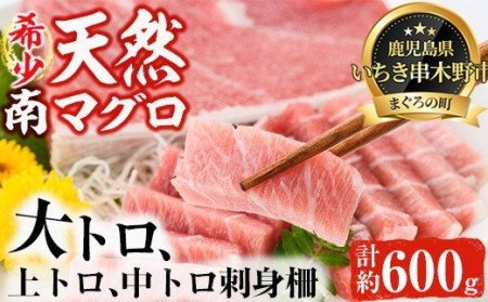 南まぐろの大トロ・中トロセット 南まぐろ刺身用大トロ、上トロ、中トロ各1本（約600g） 希少な天然南まぐろをご家庭で！最上級の南まぐろを詰め合わせた幻のまぐろ極みセット【E-073H】