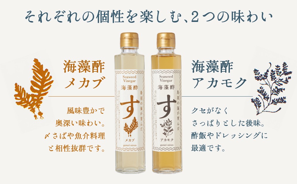 海藻酢 海藻醸造酢 メカブ めかぶ アカモク あかもく お酢 酢 調味料 お取り寄せ 2本セット