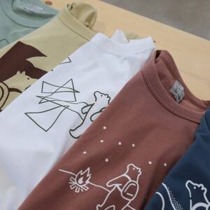 「知床トコさん」×久米繊維　コットンTシャツ　星柄　Sサイズ　半袖【配送不可地域：離島・沖縄県】【1629382】
